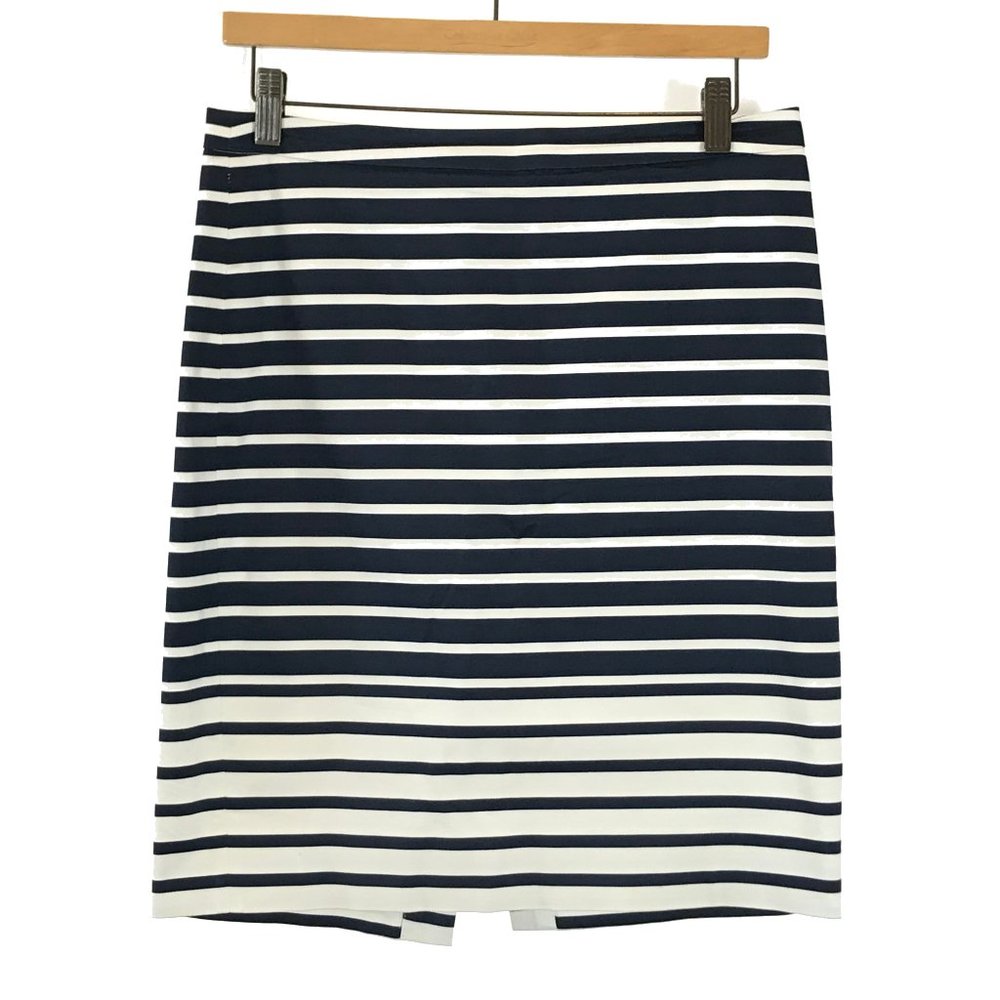 Size 2 J. Crew Nautical Stripe Pencil Skirt